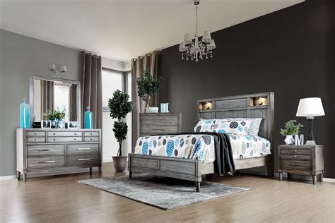 Modern bedroom furniture for the master suite of your dreams. Daphne Weathered Grey Bedroom Collection | Las Vegas ...