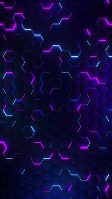 Neon Hexagon Art Iphone Wallpapers