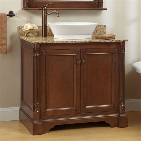 They discovered that 46% of the participants were so tired of looking at their old bathrooms that they. 36" Trevett Vessel Sink Vanity - Walnut traditional ...