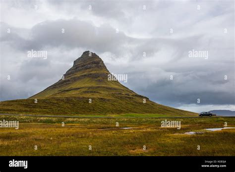 Beautiful Natural Landscape Of Iceland Countryside Kirkjufell Is A