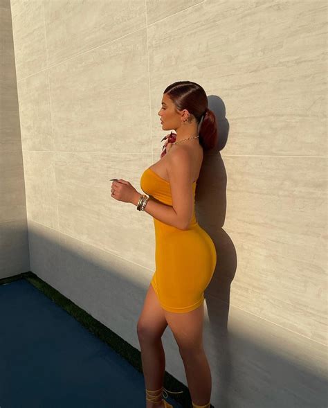 Kylie Jenner Posing In Sunset Wearing Mini Dress 9 Photos The