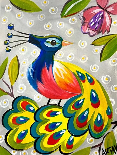 Como Dibujar Y Pintar Un Pavo Real Paso A Paso Art4kids