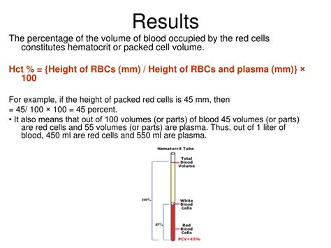 Ppt Determination Of Hematocrit Hct Packed Cell Volume Pcv