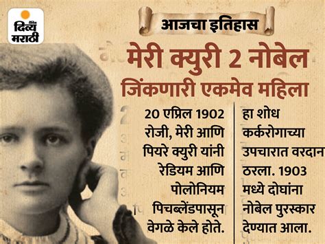Today History Aaj Cha Itihas 20 April Marie Curie Pierre Curie
