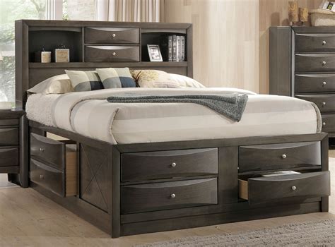 Save on contemporary bedroom furniture sets. Contemporary Gray 6 Piece Queen Bedroom Set - Emily | RC ...