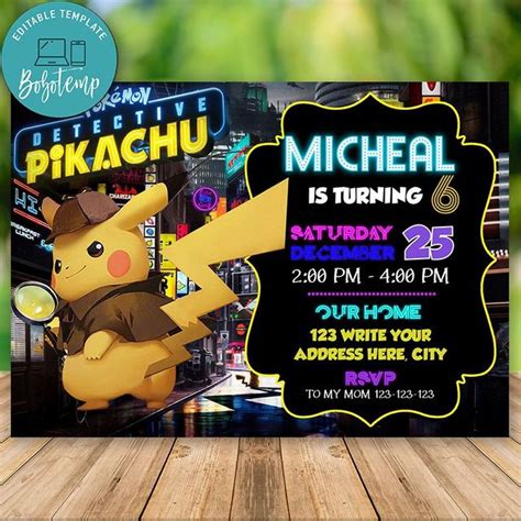 Editable Boy Parties Invitation Template Instantly Personalize