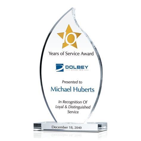 10 Years Of Service Award Sample Wording Sample By Crystal Central