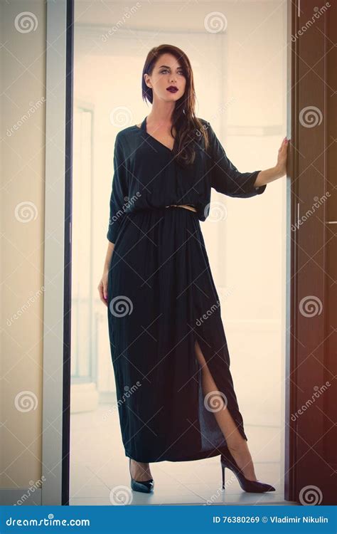 Young Woman In The Doorway Stock Image Image Of Vintage 76380269