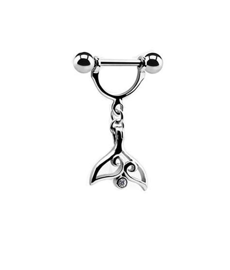 nipple piercings whale tail crystal sugar body jewellery wholesale