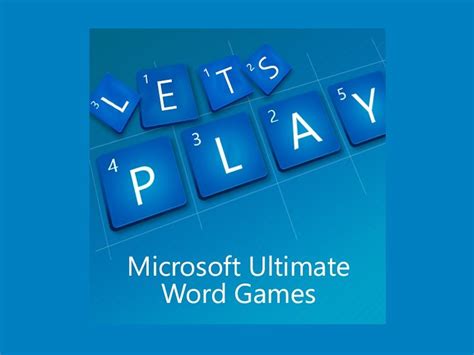 Microsoft Ultimate Word Games Is The Next Title From The Microsoft
