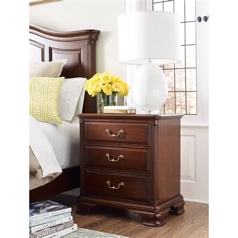 Kincaid Furniture Hadleigh Traditional Three Drawer Nightstand Find Your Furniture Nightstands