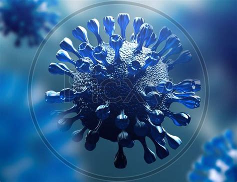 Image Of Super Closeup Coronavirus Covid 19 In Human Lung Body