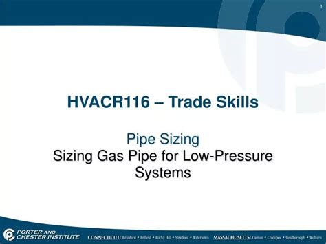 Ppt Pipe Sizing Sizing Gas Pipe For Low Pressure Systems Powerpoint