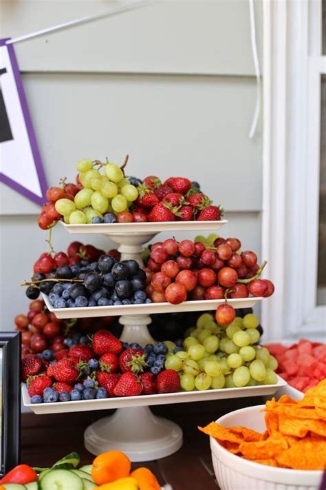 Decide what you definitely want, then balance your salty, savory and sweet. 15 Outdoor Graduation Party Ideas Every Grad Needs To Know - Cassidy Lucille