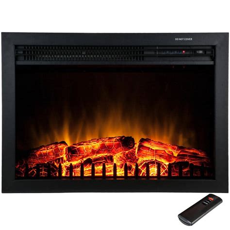 Akdy 23 In Freestanding Electric Fireplace Insert Heater In Black With