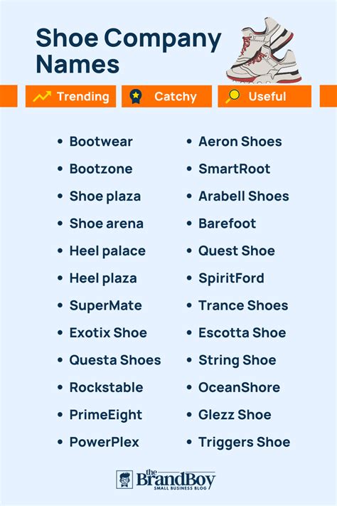 Shoe Brand Name Ideas Generator Examples Thebrandboy Com