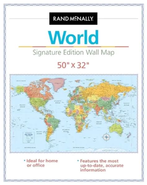 Rand Mcnally Signature Edition World Wall Map Folded By Rand Mcnally