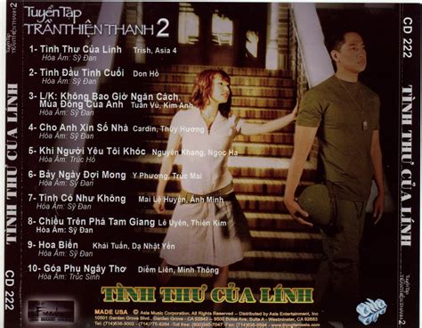 Tình Thư Của Lính Asia 222 Cửa Hàng đĩa Cd Nhạc Lossless Sài Gòn
