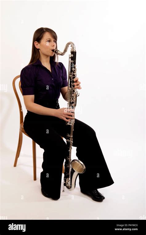 Bass Clarinet Player Stock Photo Alamy