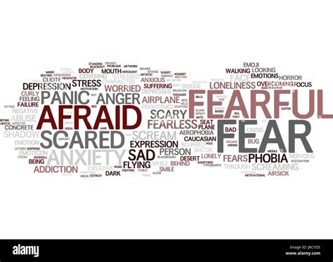 Fear Word Cloud Concept Afraid High Resolution Stock Photography And