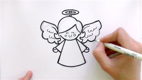 How To Draw A Christmas Angel Youtube