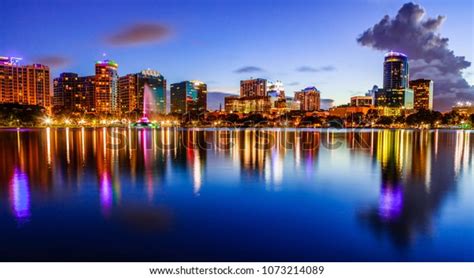 Lovely Sunset Downtown Orlando Fl Stock Photo Edit Now 1073214089