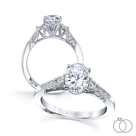 Tacori 18k White Gold Diamond Engagement Ring Setting 1 4 Ct Tw