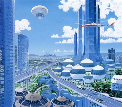 1980s Future City By Tatsushi Morimoto Rretrofuturism