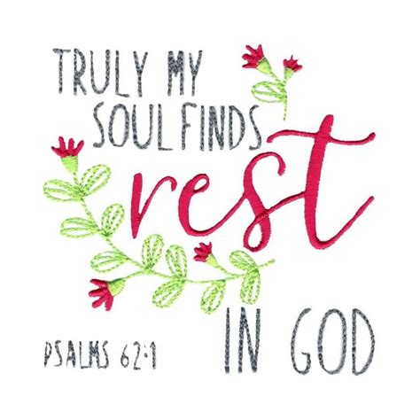 Psalms 611 Truly My Soul Finds Rest In God 4x4 5x7 6x10 8x8 Etsy
