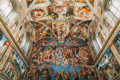 Painting Can Be Seen In The Ceiling Of Sistine Chapel Rome Shelly