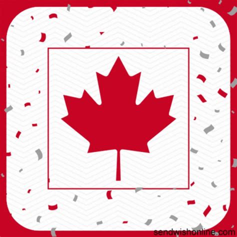 Canada Maple Leaf Confetti Design 