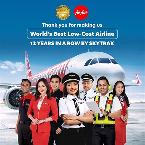 Airasia Wins Worlds Best Low Cost Airline For 12th Consecutive Year At