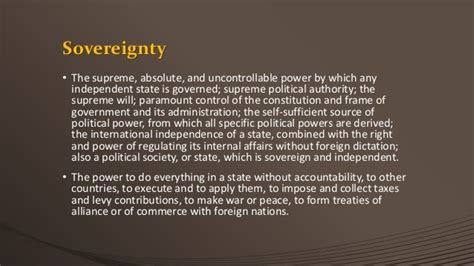 Theory Of Sovereignty