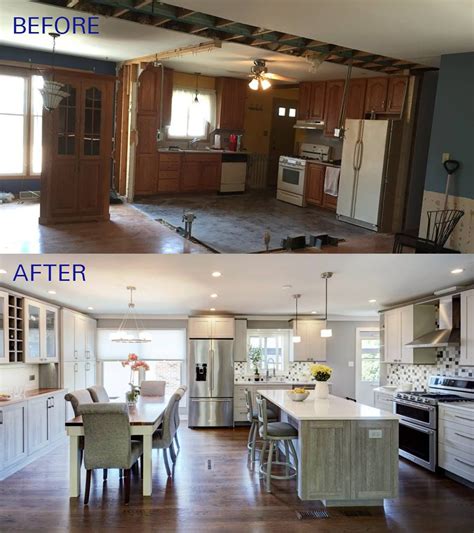 Before And After Of This Beautiful Open Concept Kitchen