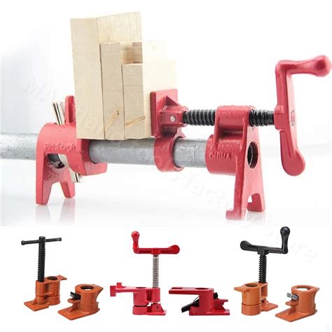 12 34 Heavy Duty Pipe Clamp Woodworking Board Conntacting Fixture