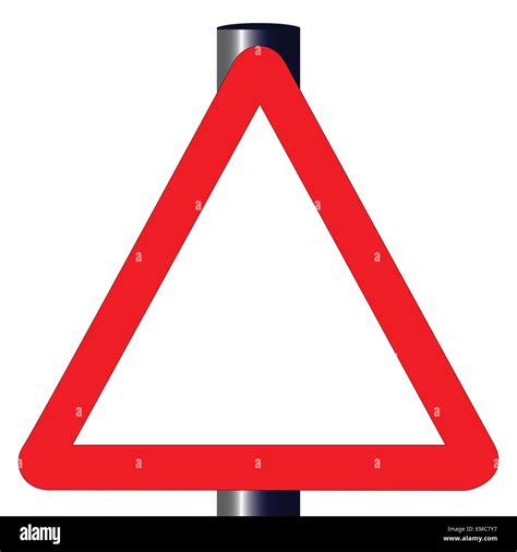 Blank Triangle Traffic Sign Stock Vector Image And Art Alamy