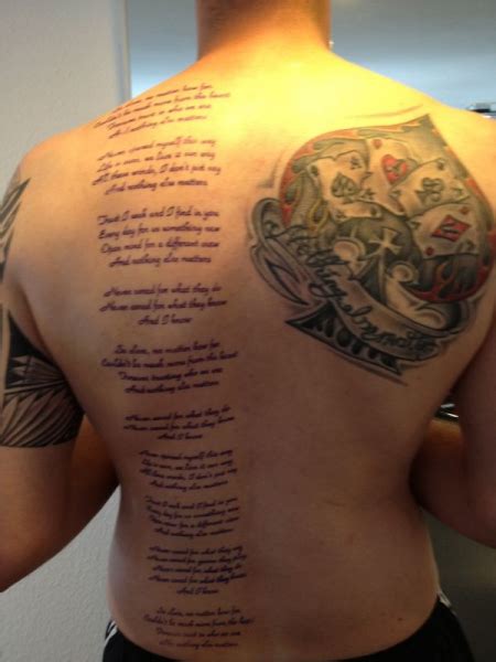 Forever trusting who we are. CrazyRoadrunner: Nothing else matters - Rücken | Tattoos ...