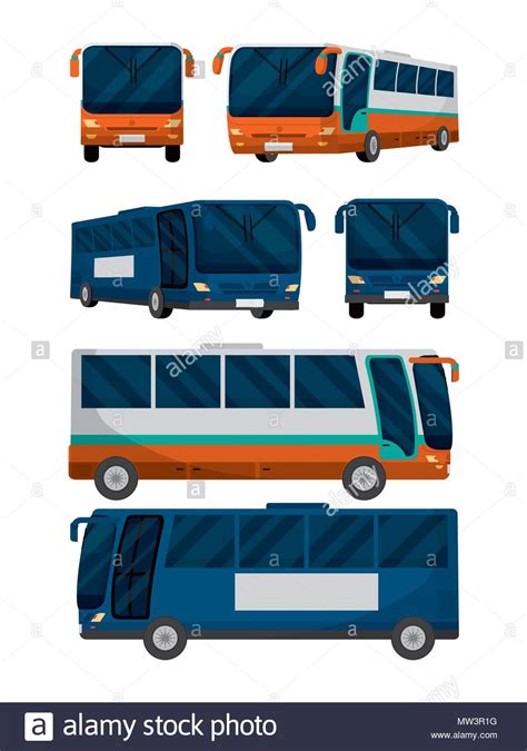 Public Transport Bus Buses Stock Vector Images Alamy