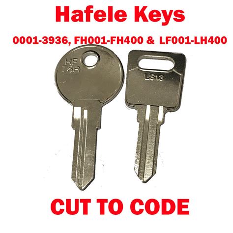 Replacement Hafele Keys Cut To Code Lockers Filing Cabinets And Desks Ebay