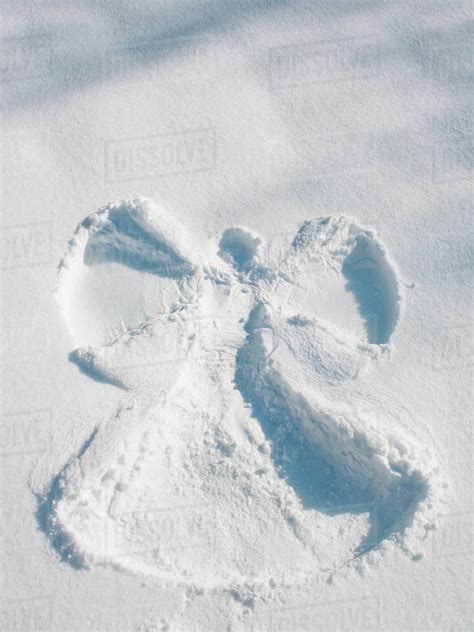 Snow Angel Shape Stock Photo Dissolve