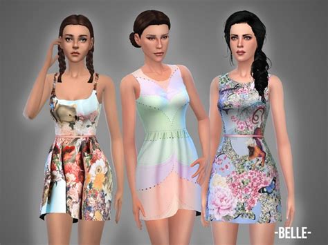 Belle Dresses Set By April At Tsr Sims 4 Updates