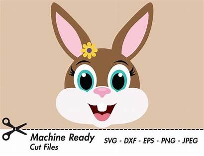 Bunny Clipart Head Rabbit Face Svg Easter