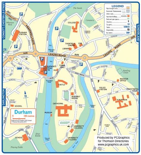 Map Of Durham Created In 2011 For Thomson Directories One Of