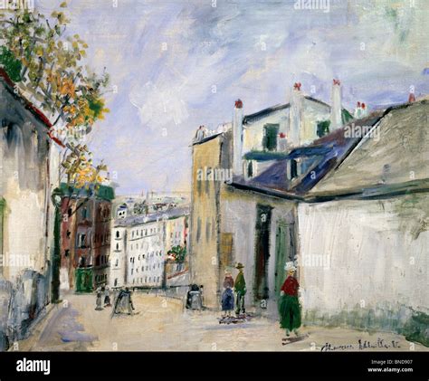 Street Scene By Maurice Utrillo 1883 1955 Monaco Collection
