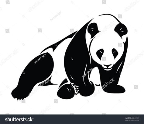 Isolated Panda Illustration Vector 95135305 Shutterstock