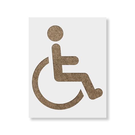 Handicap Symbol Stencil Template Reusable Stencil With