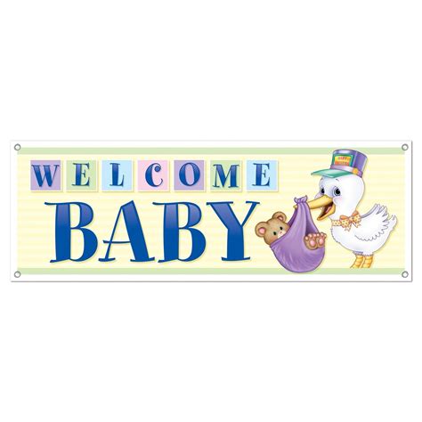 Welcome Baby Sign Banner Welcome Baby Signs Welcome Baby Banner