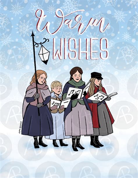 Little Women Christmas Cards Set Of 8 Etsy