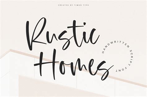 Rustic Homes Font Door Timur Type · Creative Fabrica