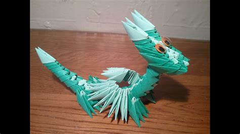 How To Make 3d Origami Baby Dragon Youtube